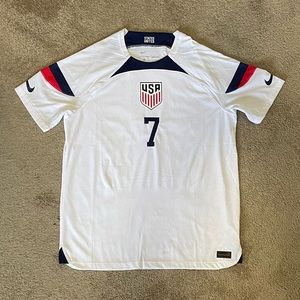 Gio Reyna USMNT White Jersey - Size L